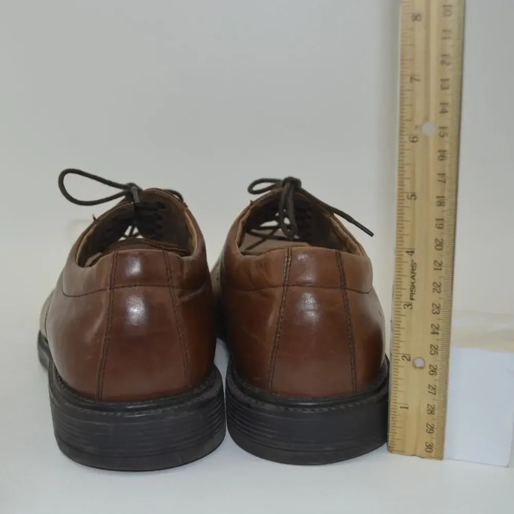 Borelli Brown Men's Oxford Lace Up Leather Round Toe Size 11